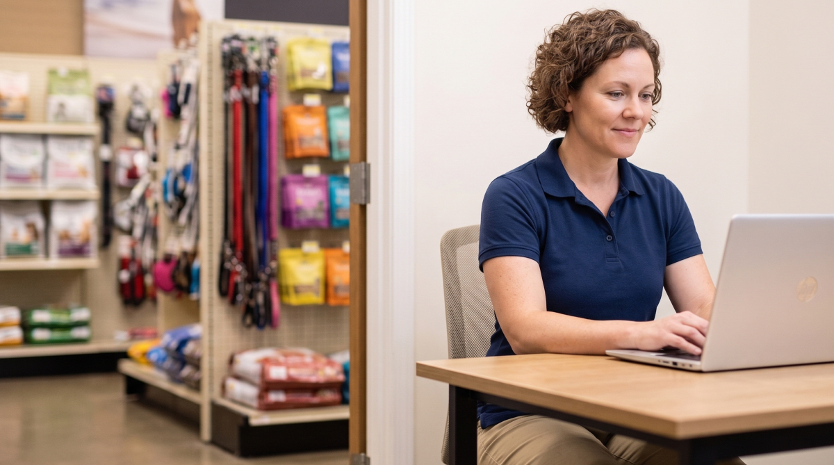 Pet supply store owner forming their LLC