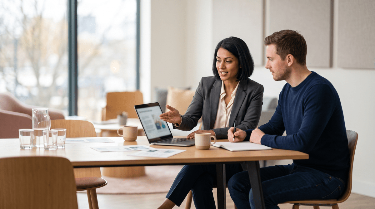 Pitch deck consulting owner starting a business.