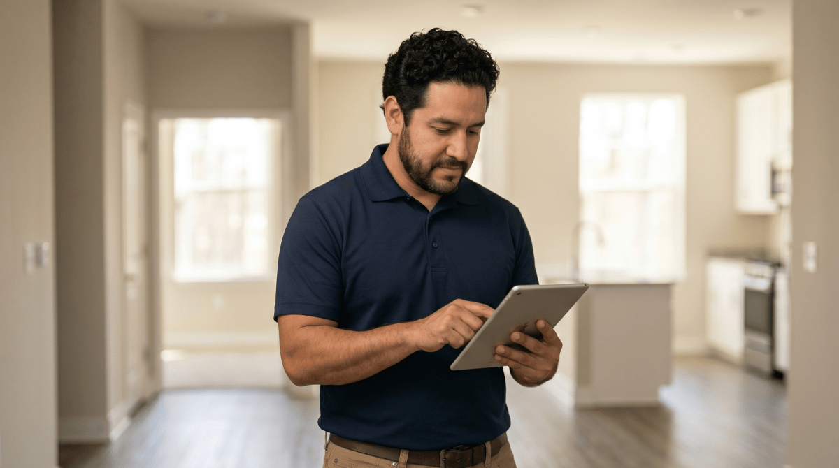 Book publishing business owner reviewing a manuscript for a publishing and literary services company Property management business owner managing rental properties for residential and commercial real estate clients