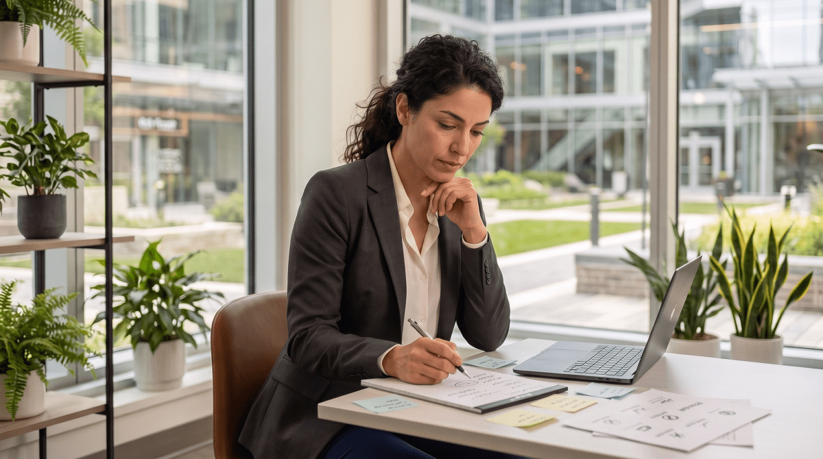 Property management SaaS owner brainstorming business name ideas
