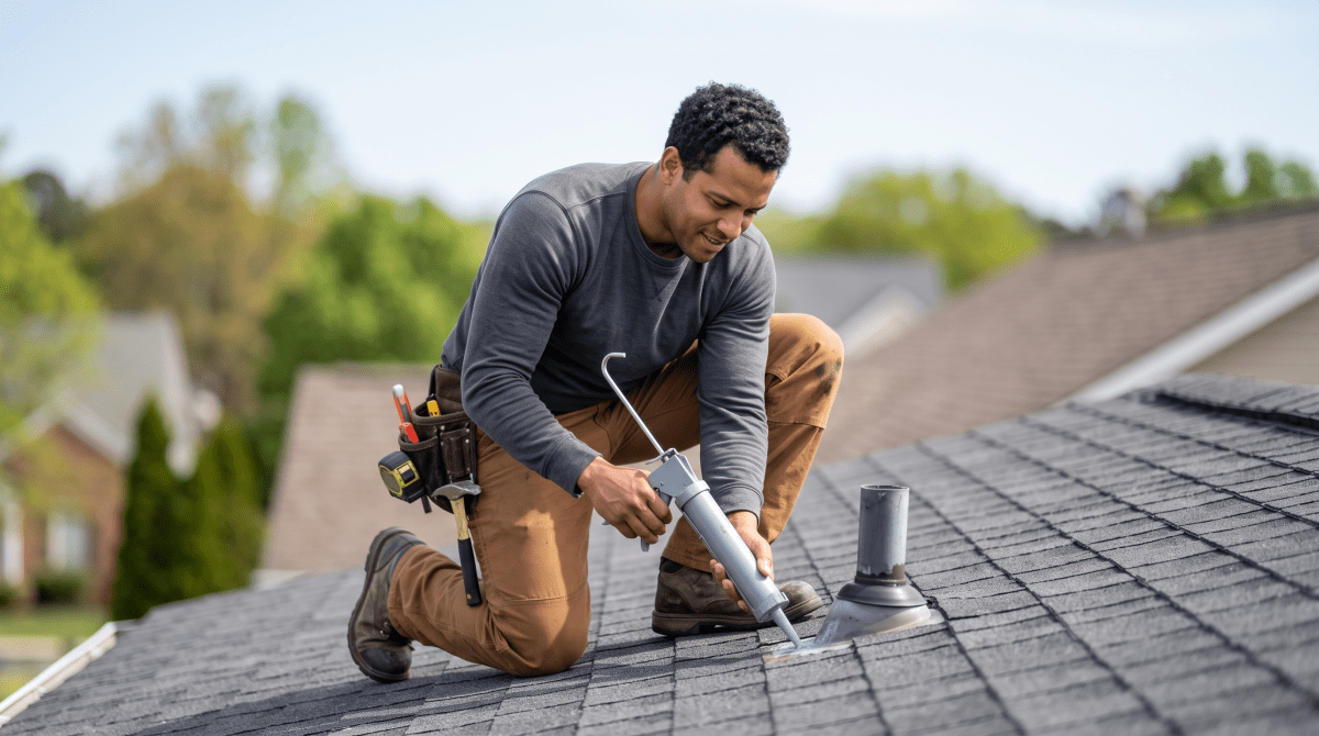 Roof leak repair owner working on their new business idea