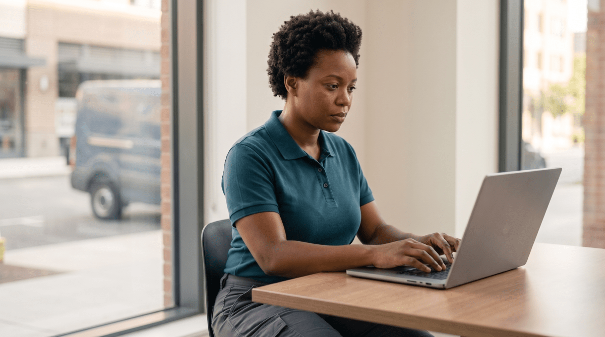 Same-day courier business owner creating an LLC for a local courier and delivery service