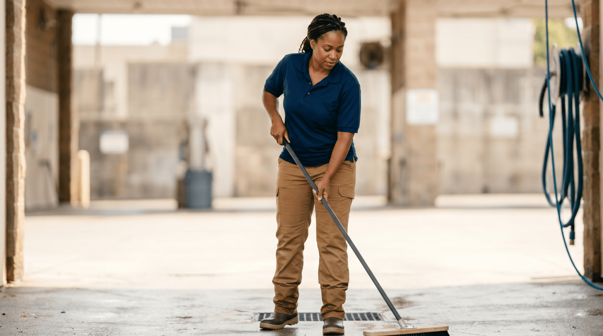 Self-serve car wash owner operating a self-service automotive cleaning business