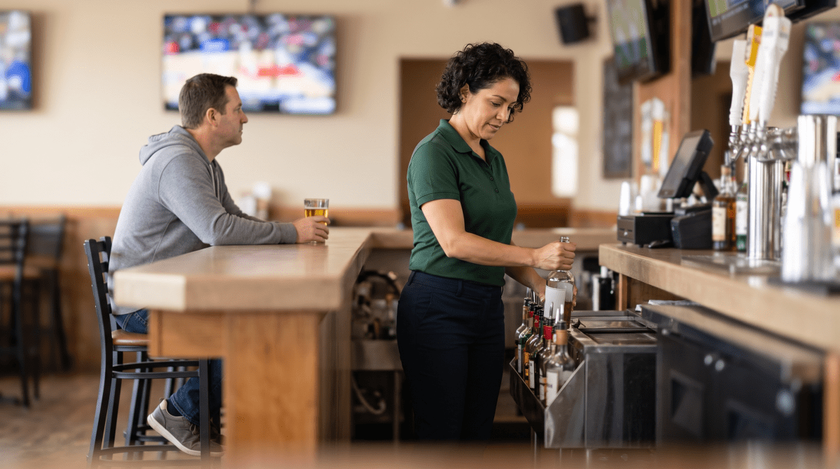 Sports bar owner starting a business.