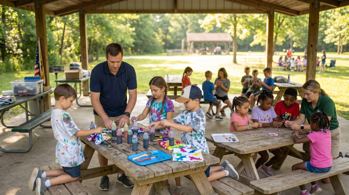 Summer day camp owner working on their new business idea