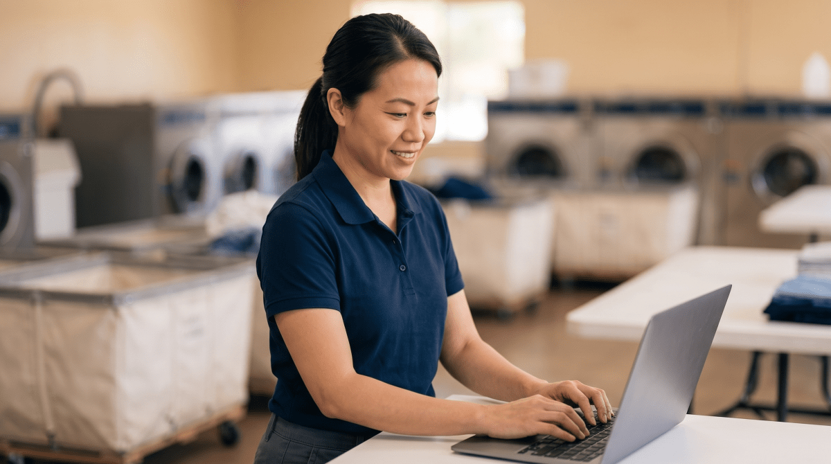 Wash and fold laundry business owner forming their LLC