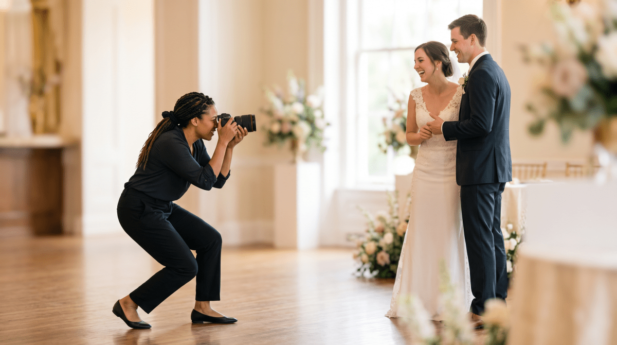 Wedding photography owner starting a business.