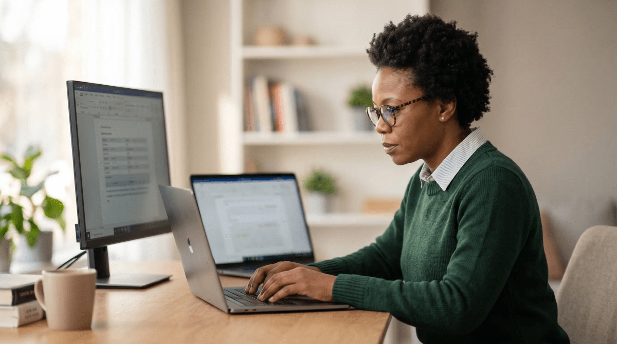 Woman copy editor forming an LLC for professional editing services