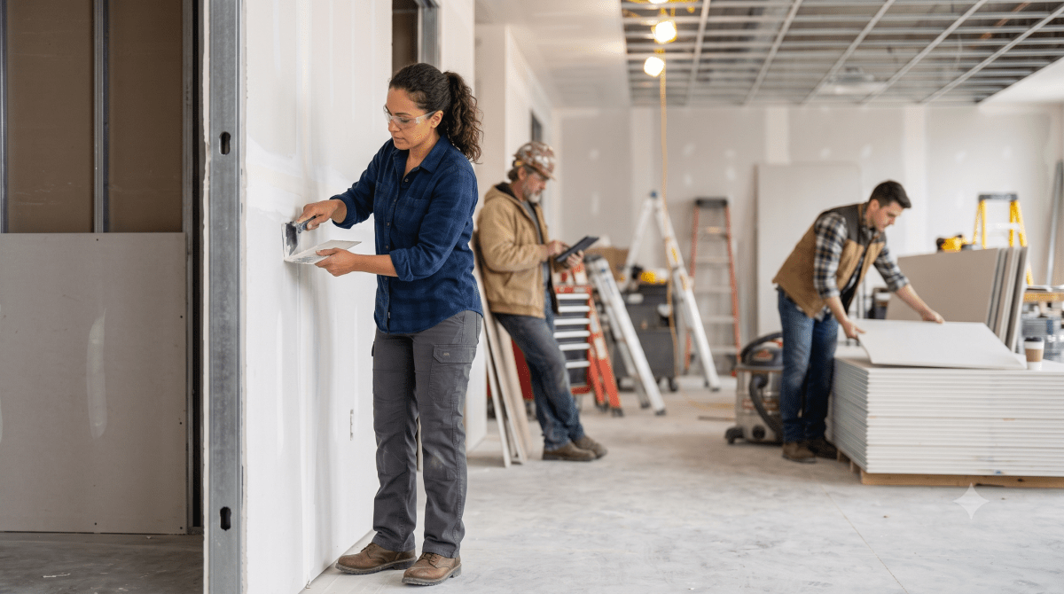 Tenant improvement business owner renovating a commercial space
