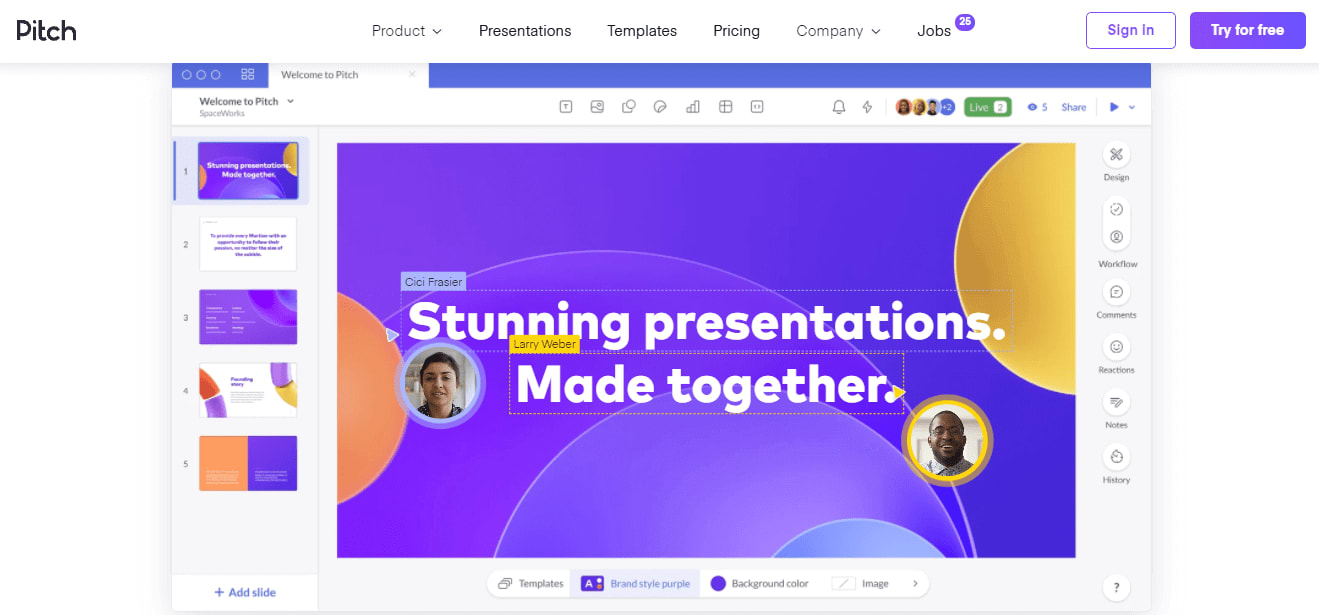 pitch presentation