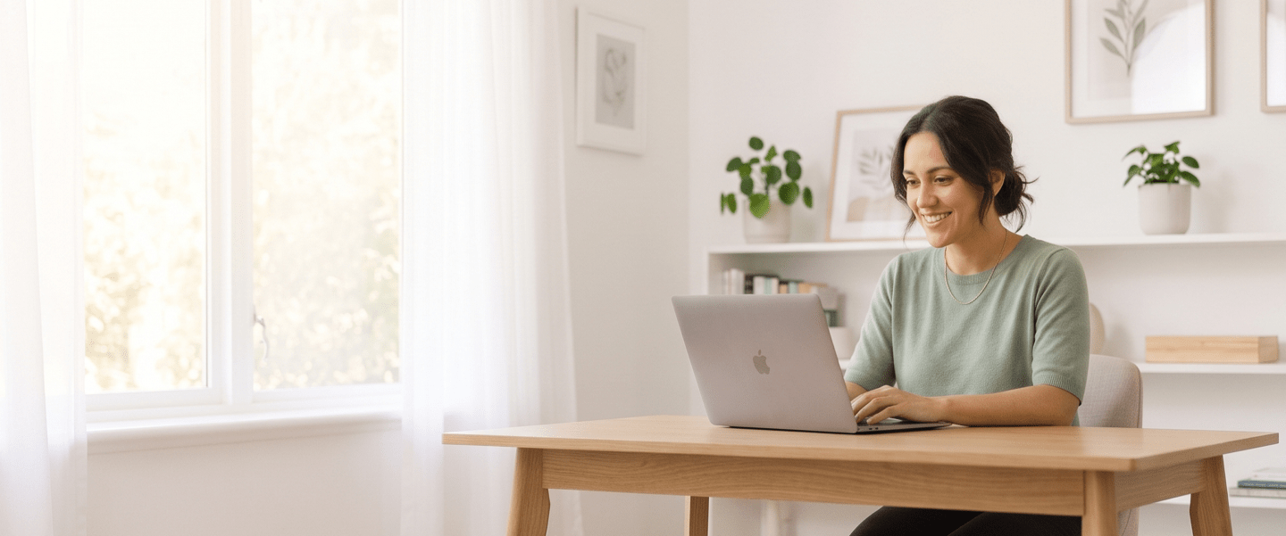 Business owner using a free LLC name search tool.