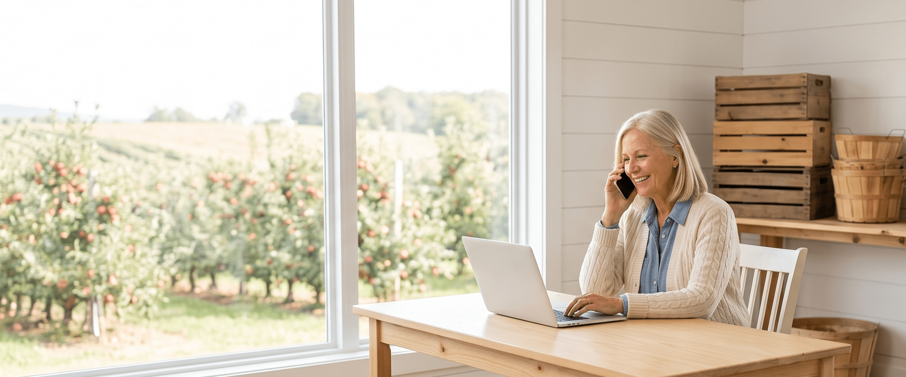 Business owner researching small business grants.