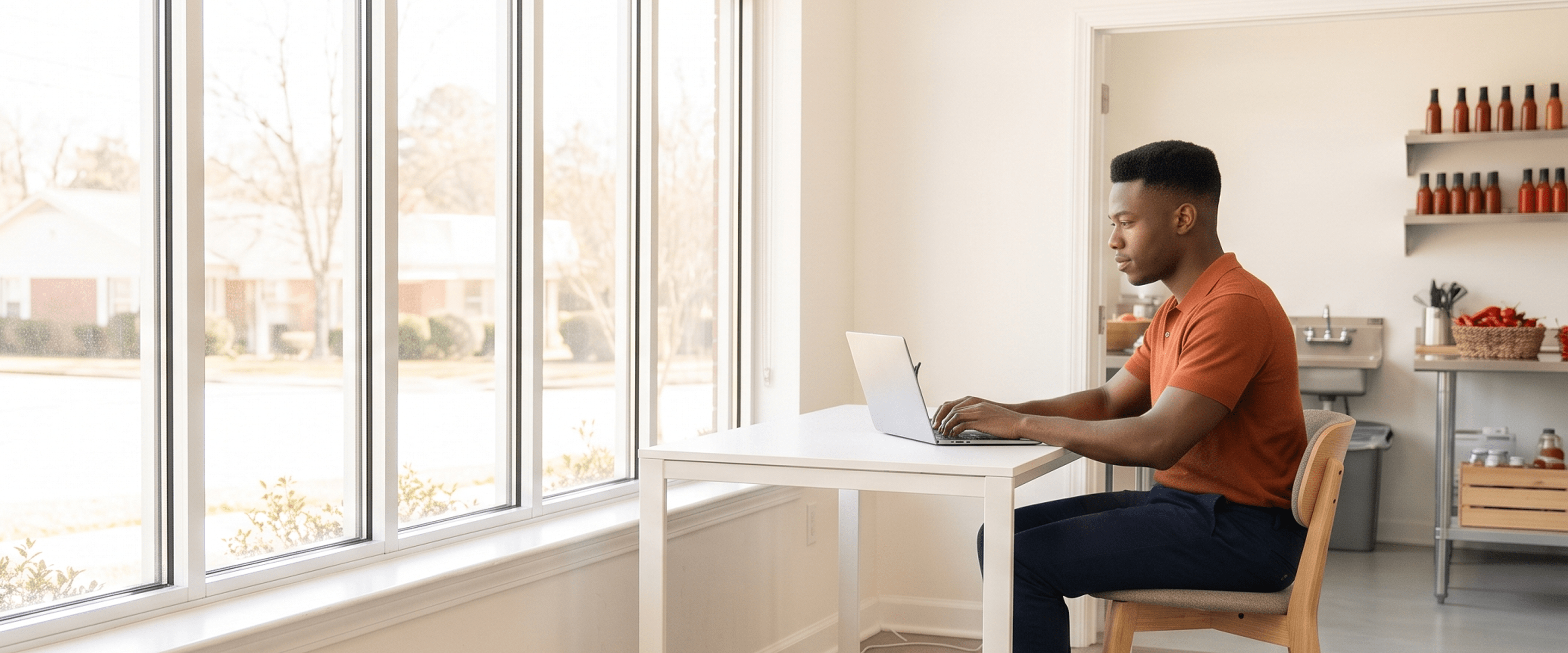 Business owner reviewing trademark costs.