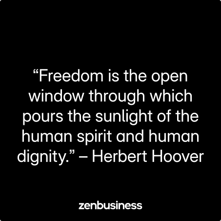 “Freedom is the open window through which pours the sunlight of the human spirit and human dignity.” – Herbert Hoover