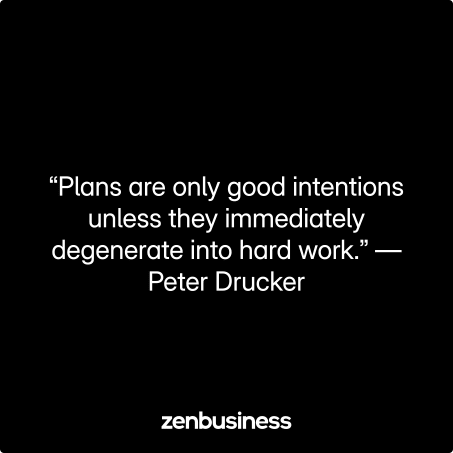 “Plans are only good intentions unless they immediately degenerate into hard work.” —Peter Drucker