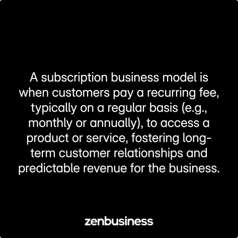 subscription business model defined