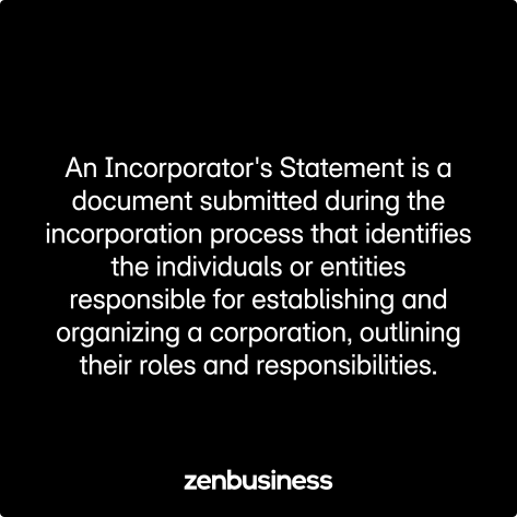 incorporators statement defined