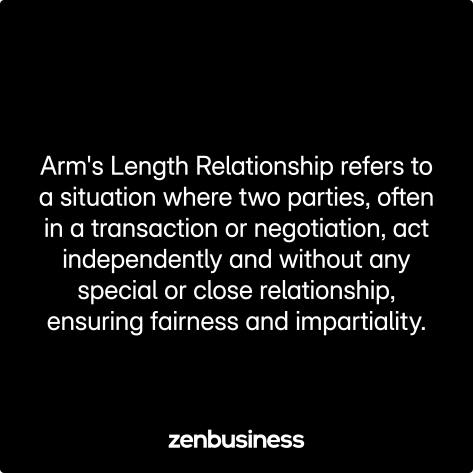 arms length relationship defined