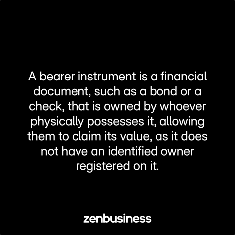 bearer instrument defined