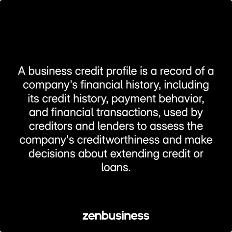 business credit profile defined