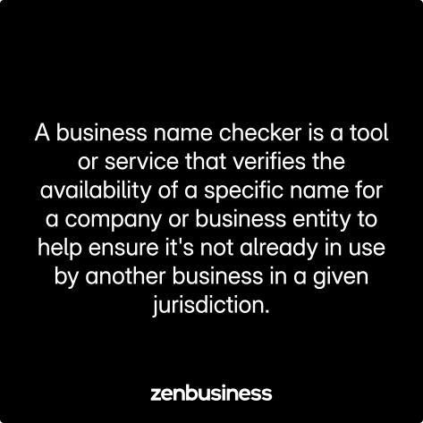business name checker defined