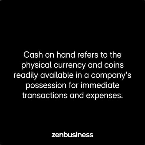 cash on hand defined