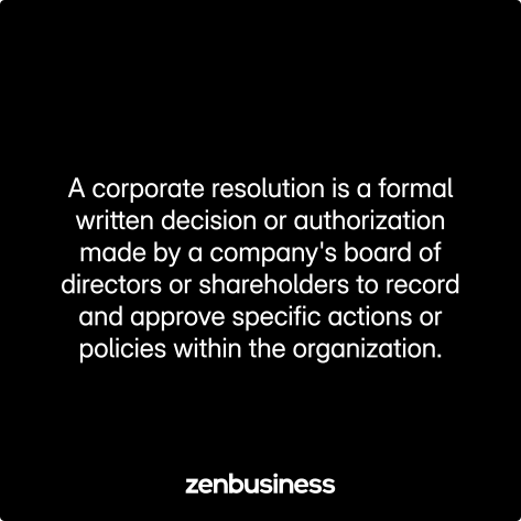 corporate resolution defined