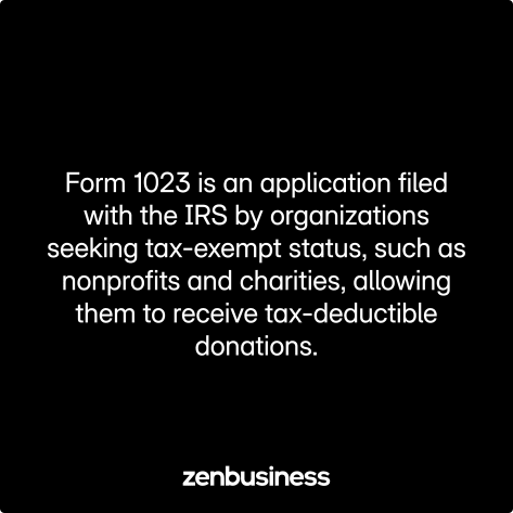 form 1023 defined
