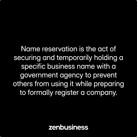 name reservation defined