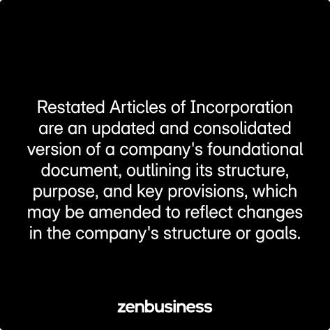 restated articles of incorporation defined