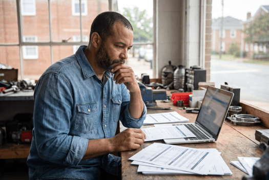 Business owner reviewing Active Filings' LLC formation service