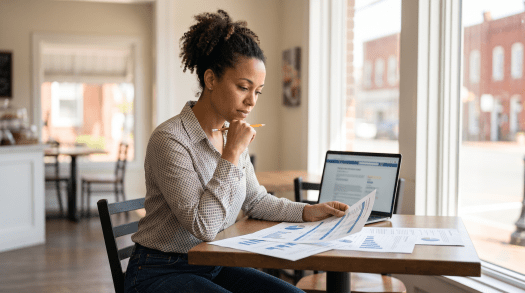 Business owner comparing BetterLegal's LLC formation service on a laptop