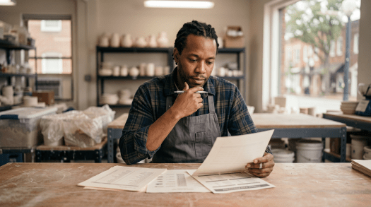 Business owner reviewing Incfile registered agent service