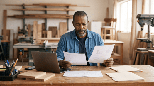 Business owner reviewing Legalinc LLC service