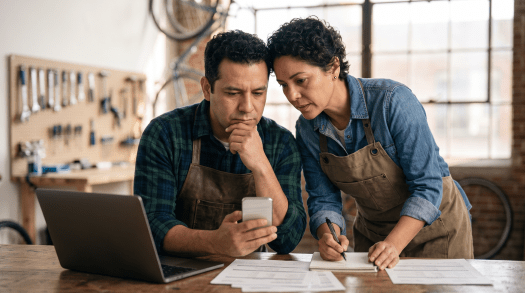 Business owner reviewing LegalZoom LLC dissolution service