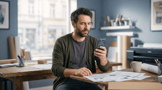 Business owner reviewing Northwest Registered Agent LLC service