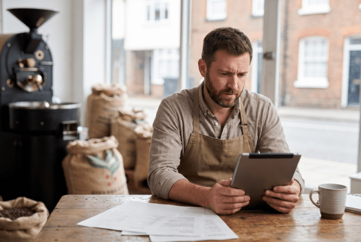 Business owner reviewing Swyft Filings' LLC formation service