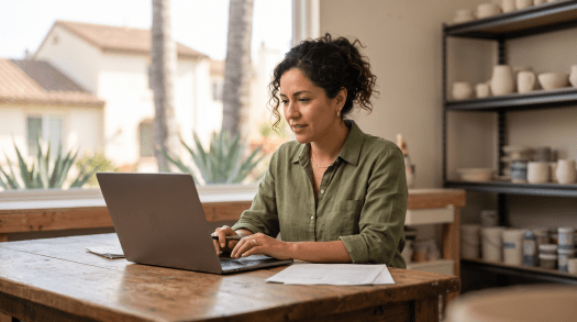 Entrepreneur filing incorporation documents for a California corporation