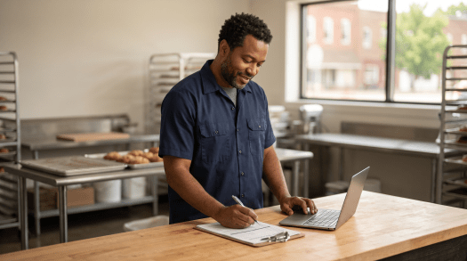 Business owner working on an Indiana S corporation