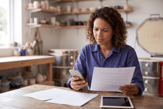 Business owner reading a National Registered Agents Inc review