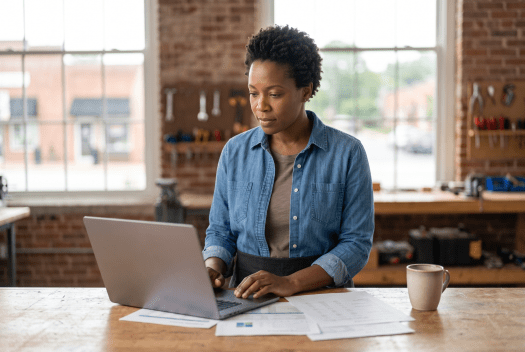 New business owner learning about common entrepreneur mistakes