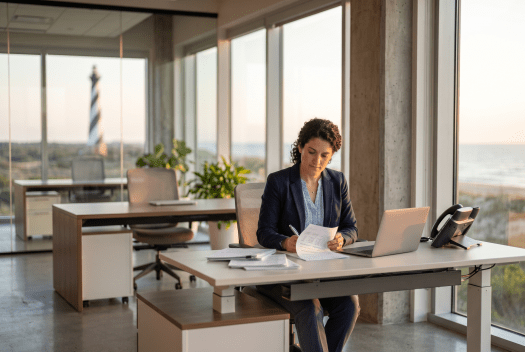 Business owner working on a North Carolina corporation