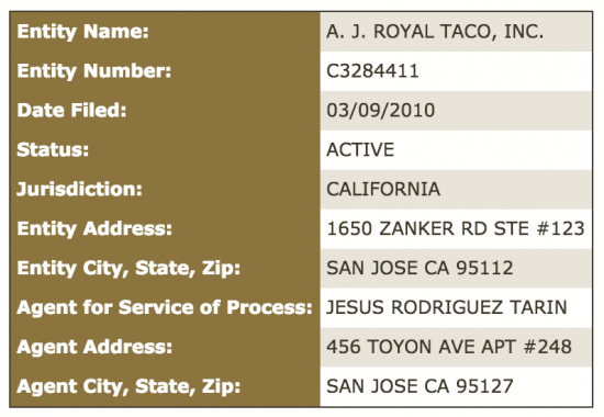 statement of information california business search