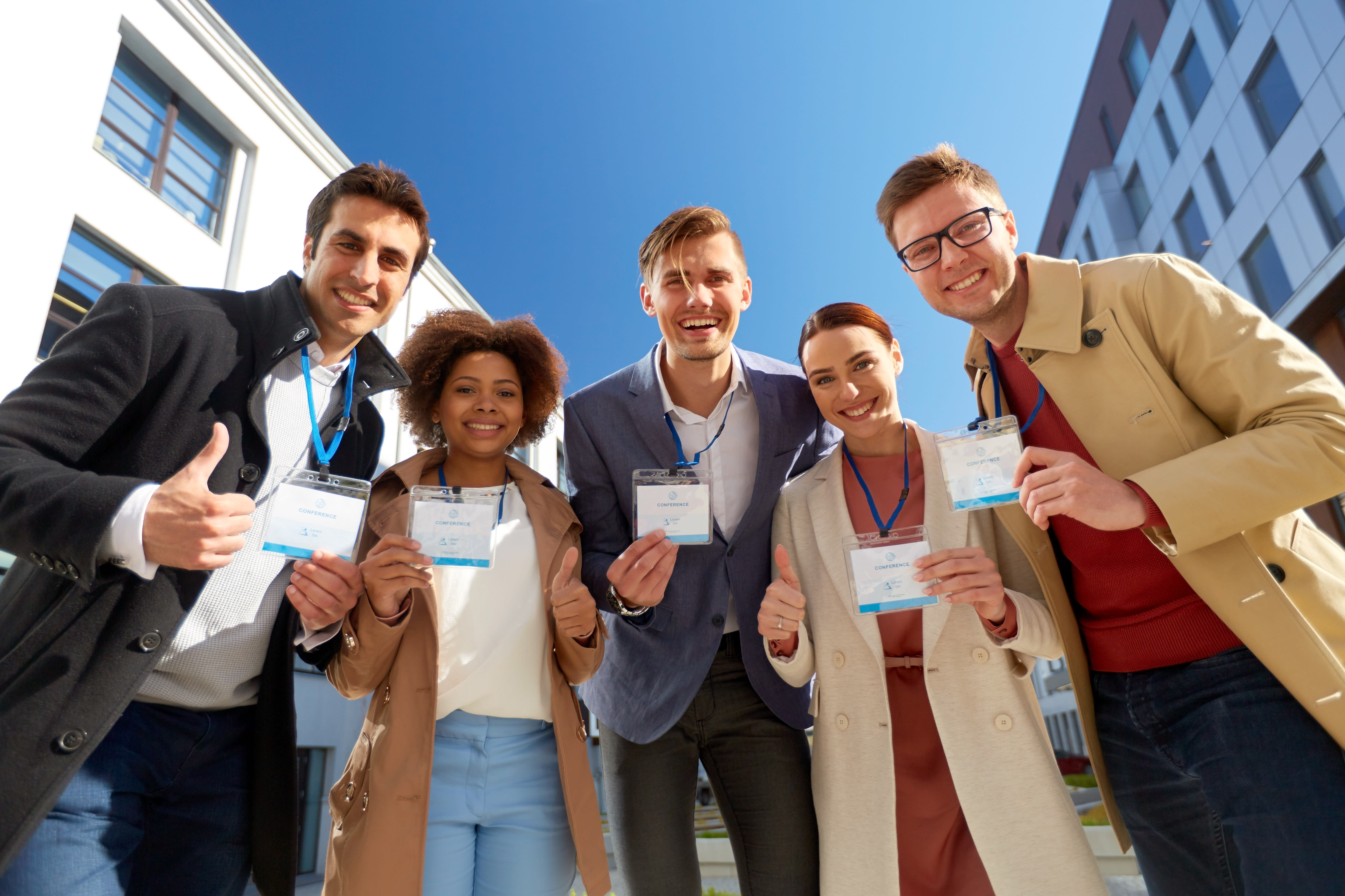 business agent with ID cards