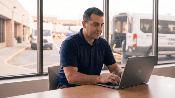 Airport shuttle service owner creating an LLC for an airport transportation business