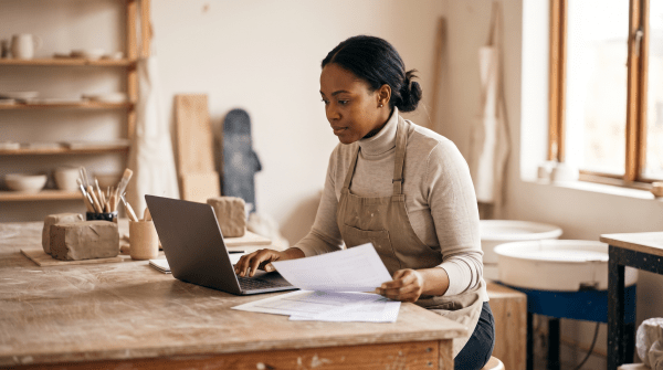 Business owner comparing Rocket Lawyer and LegalZoom services