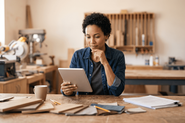 Business owner reviewing Incfile LLC service