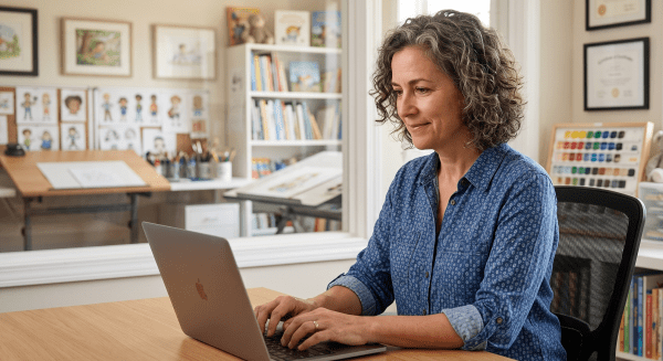 Children's book art business owner forming their LLC