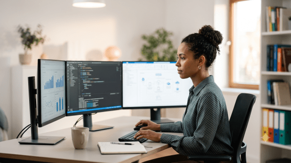 Cloud consulting business owner advising on cloud infrastructure
