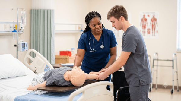 CNA training school owner teaching a CNA training class